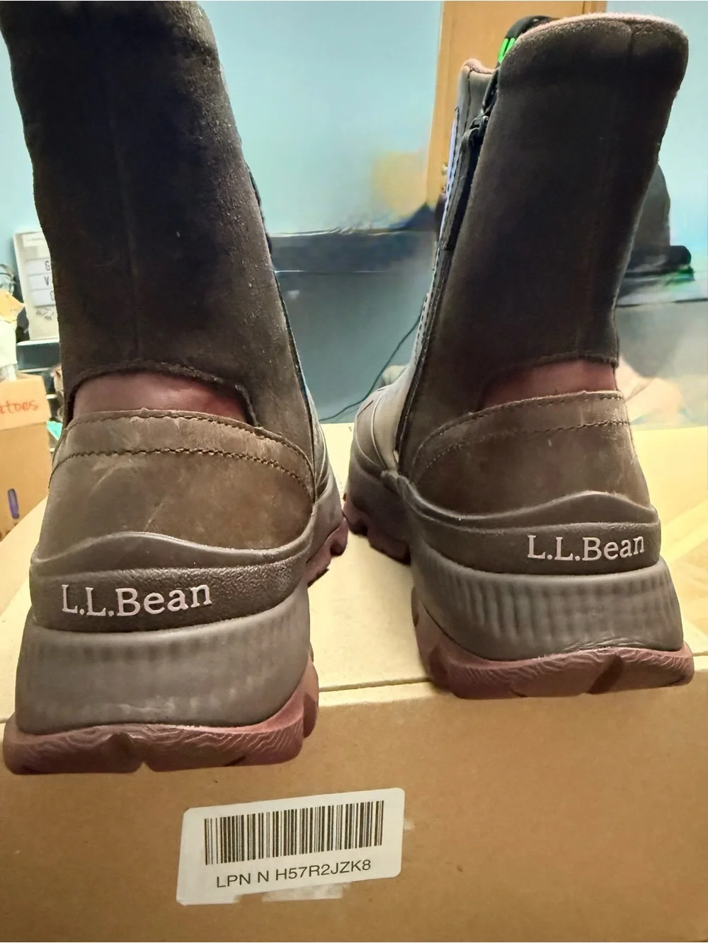 L.L. Bean Women's Brown Waterproof Zip-Top Ankle Boot